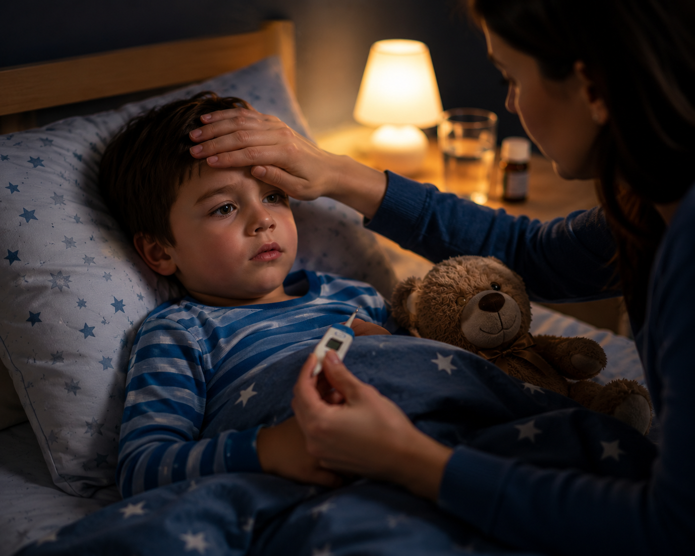 Gece Ateşi Çıkan Çocuklarda İlk Saatlerde Ne Yapılmalı?
